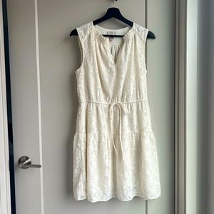 LOFT white summer dress, US Medium Petite